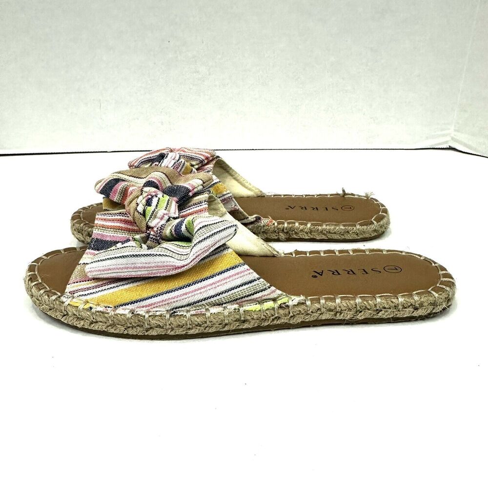 Serra Sandals Size 7 Multicolor Womens Woven Soles Pink, Blue, Green, Yellow EUC - Picture 5 of 9